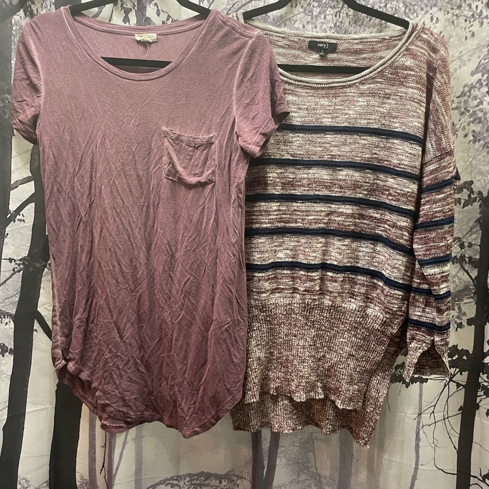 Maurices Striped Sweater - Pink and Blue